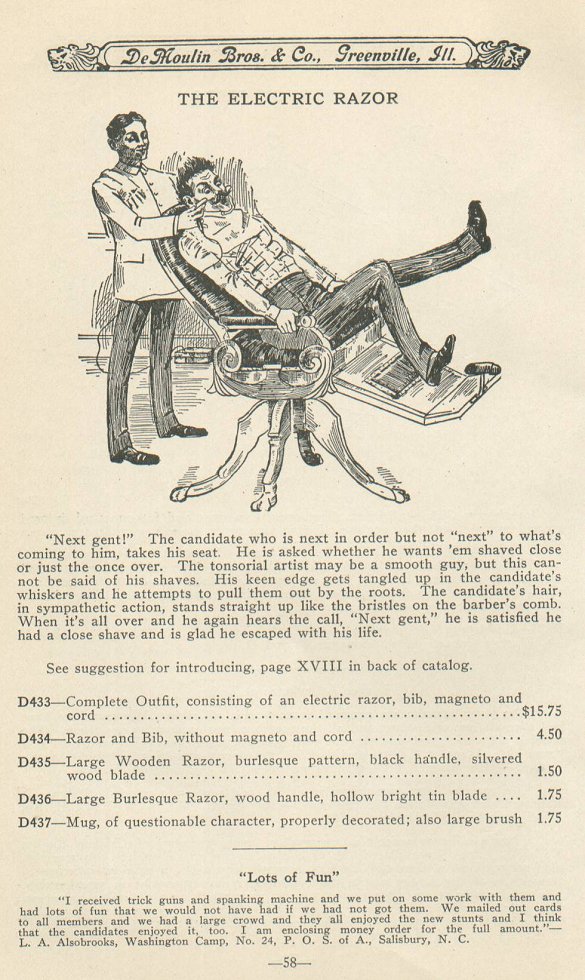 electric razors were even advertized to to professional barbers who ...