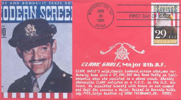 ClarkGableMajorUSAFMasonicFDC1.jpg (41978 bytes)