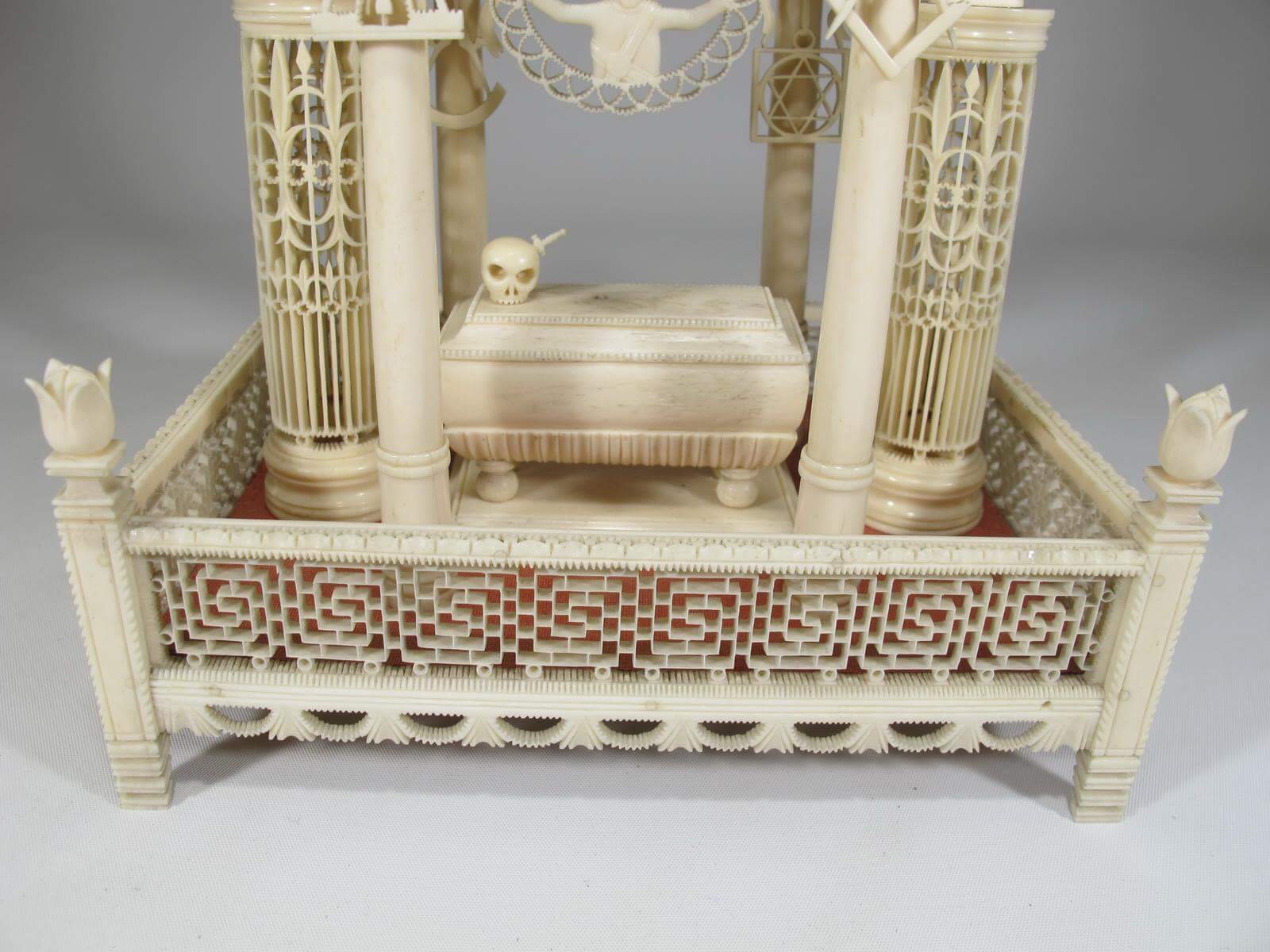 Masonic Altar Hand Carved in Ivory and Bone