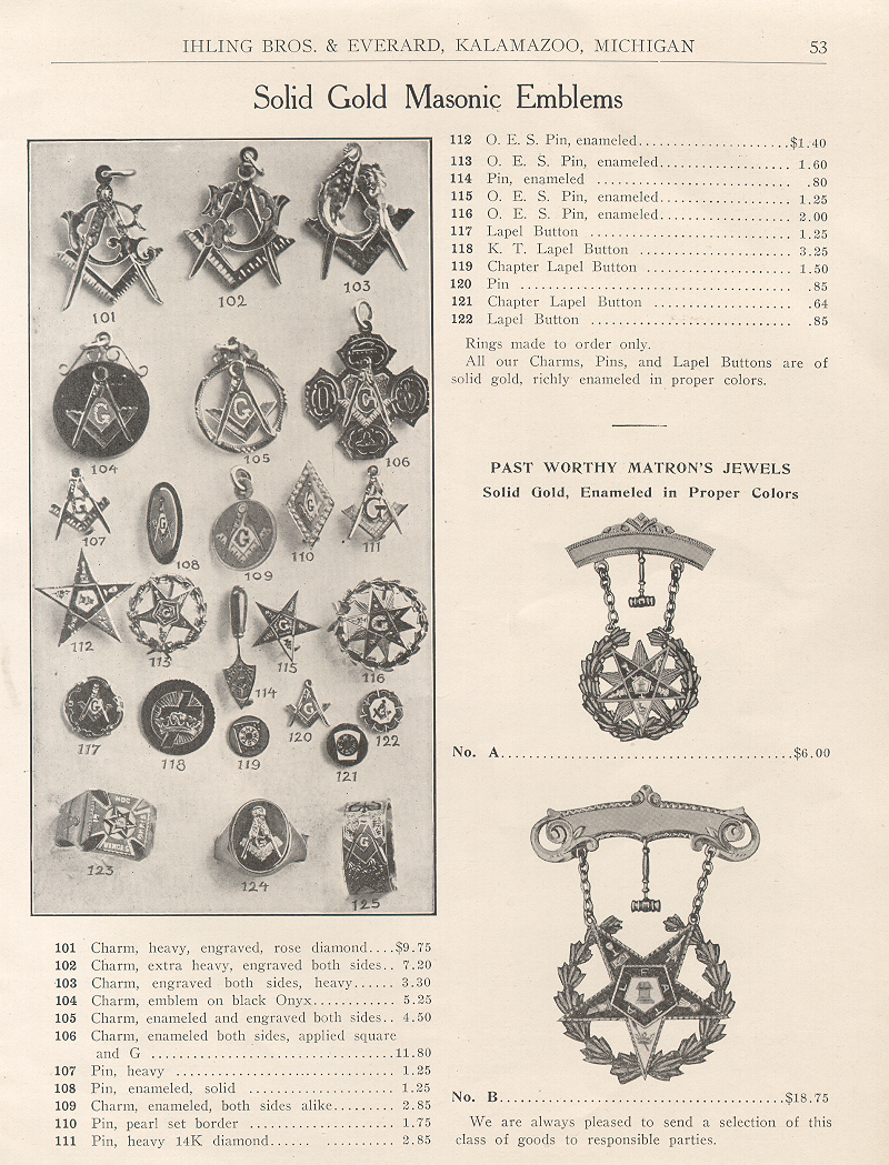 Ihling Brothers & Everand - Masonic Lodge Outfitters Catalog No. 58