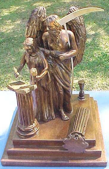Jeremy Cross Father Time And The Weeping Virgin Statue